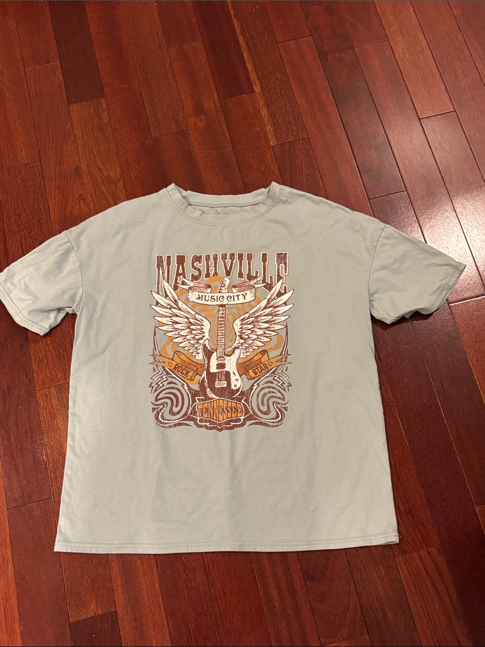 Nashville Music City Graphic Tee - Light Gray